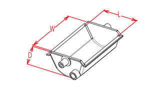 バケット寸法の図