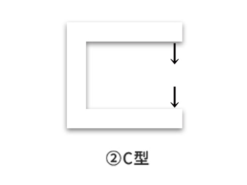 C型のイラスト